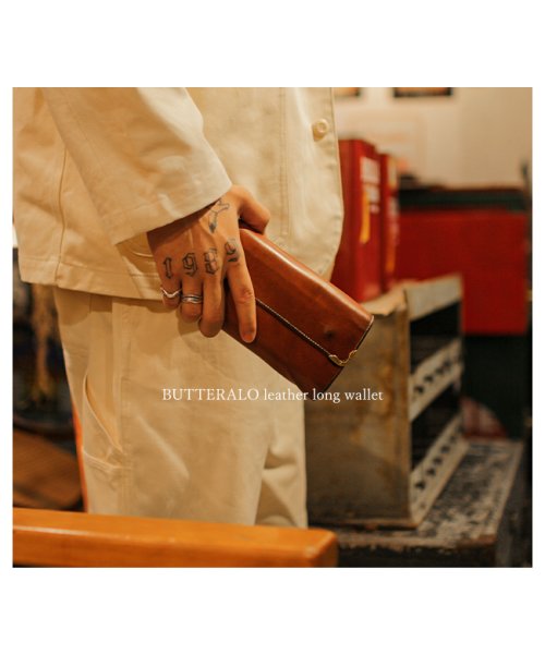 メイドバイクラフトマン×クランプ 長財布 メンズ ロングウォレット ブッテーロ レザー 本革 日本製 MADE BY CRAFTSMAN MBC－B201 BY CRAFTSMAN MADE Cramp を使用
