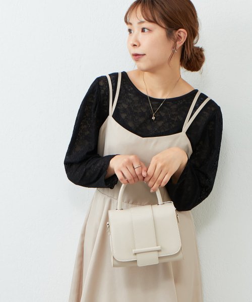 NICE CLAUP OUTLET(ナイスクラップ　アウトレット)/【natural couture】前後2WAY配色パイピングレーストップス/img02