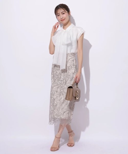 ライン刺繍タイトスカート(504985178) | アプワイザー リッシェ  