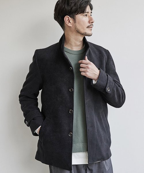 【EFFORTLESS】中空糸メルトンスタンドカラーブルゾン  KUE1403074168(10725円)