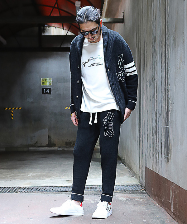 1PIU1UGUALE3 RELAX × JUST PLAY 】LOGO KNIT LONG PANTS(504986359