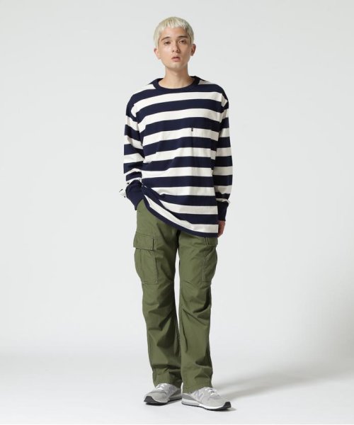 Schott(ショット)/WIDE BORDER POCKET T－SHIRT/ワイドボーダー ポケットTシャツ/img13