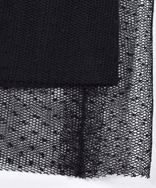 BeBe(ベベ)/リブ ロゴ 刺繍 ドット チュール ドッキング ワンピース (90~150cm)/img09
