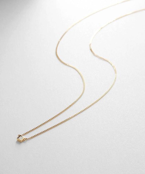 K18ダイヤモンドプリンセスカット キヘイネックレス 