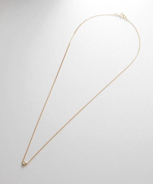 K18ダイヤモンドプリンセスカット キヘイネックレス 