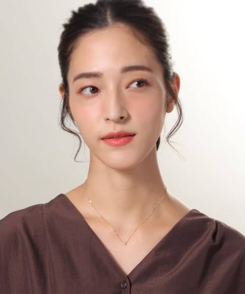 K18ダイヤモンドプリンセスカット キヘイネックレス 