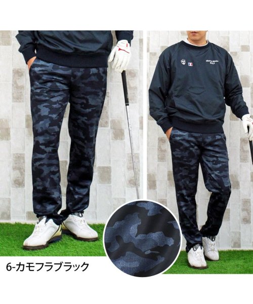 TopIsm(トップイズム)/ゴルフパンツ メンズ ゴルフウェア 総柄 ストレッチ イージーパンツ スラックスタイプ ジャージ ウエストゴム スリム ボトムス 秋冬 春夏/img07