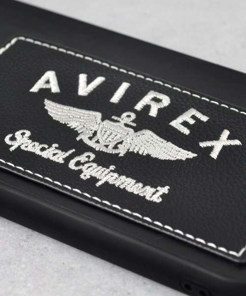 AVIREX(AVIREX)/スマホケース iPhone14 iPhone14Pro iPhone13 ブランド アヴィレックス AVIREX カード収納付き背面ケース 刺繍ロゴ/img07