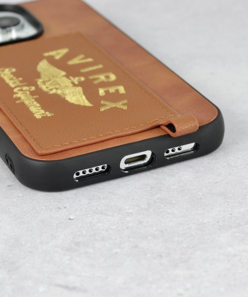 AVIREX(AVIREX)/スマホケース iPhone14 iPhone14Pro iPhone13 ブランド アヴィレックス AVIREX カード収納付き背面ケース 刺繍ロゴ/img12