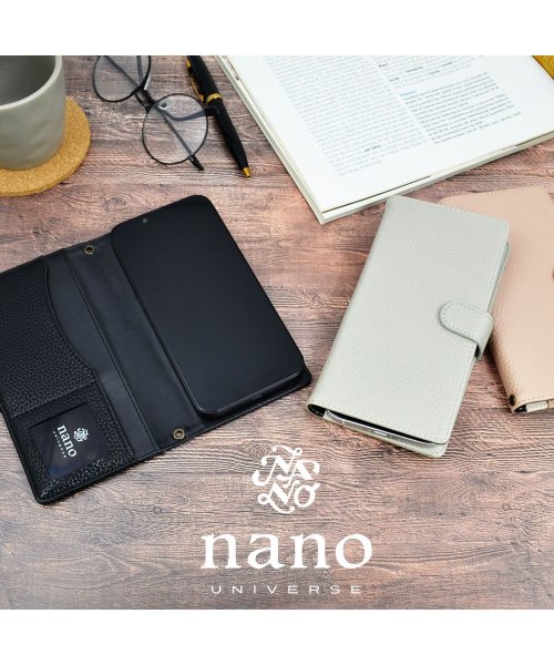 nano・universe(ナノユニバース)/スマホケース 多機種対応 両利き マルチ手帳 ナノユニバース nano universe シンプルロゴ/img03