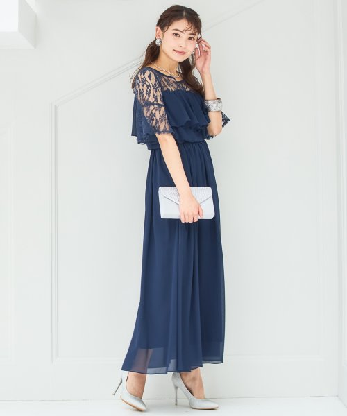 DRESS+(ドレス プラス)/胸元フリルのレースドレス・結婚式ワンピース・お呼ばれパーティードレス/img31