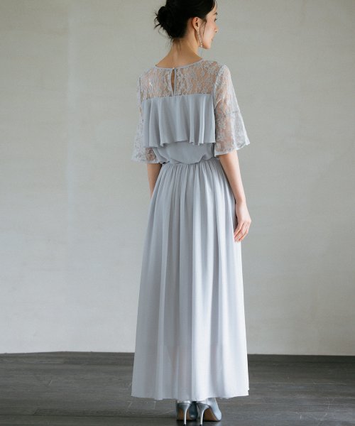 DRESS+(ドレス プラス)/胸元フリルのレースドレス・結婚式ワンピース・お呼ばれパーティードレス/img50