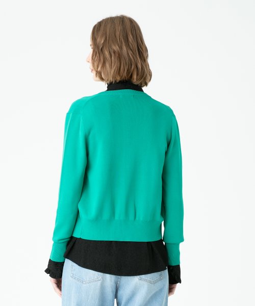 ポケットクルーカーディガン 