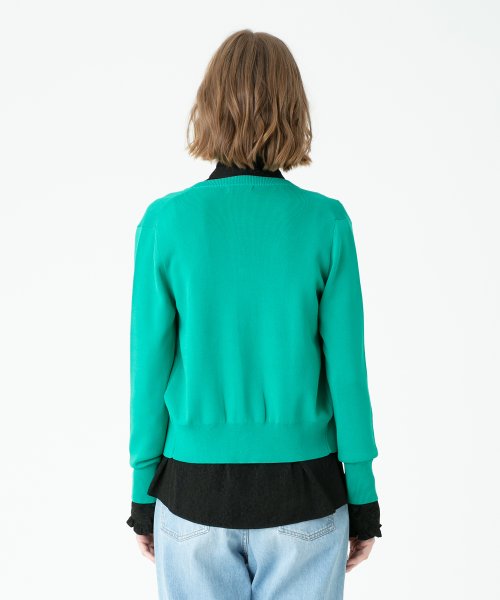 ポケットクルーカーディガン 