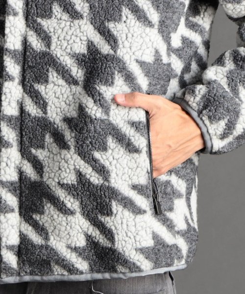 【ex/tra】LANIFICIO ROMA ボアフーディブルゾン ROMA LANIFICIO