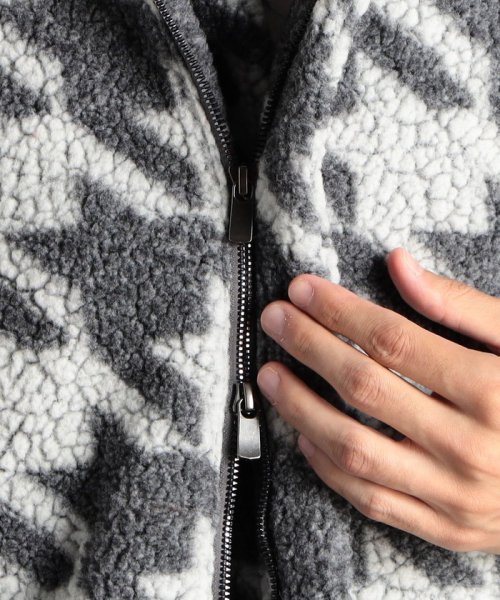 【ex/tra】LANIFICIO ROMA ボアフーディブルゾン ROMA LANIFICIO