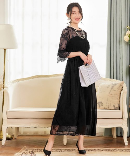 DRESS+(ドレス プラス)/ワンピース レース 披露宴 結婚式 フォーマル　パーティードレス/img01