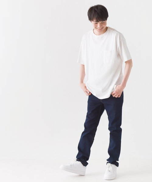 OMNES(オムネス)/【OMNES】ユニセックス 製品洗い ポケット付無地半袖Tシャツ/img03