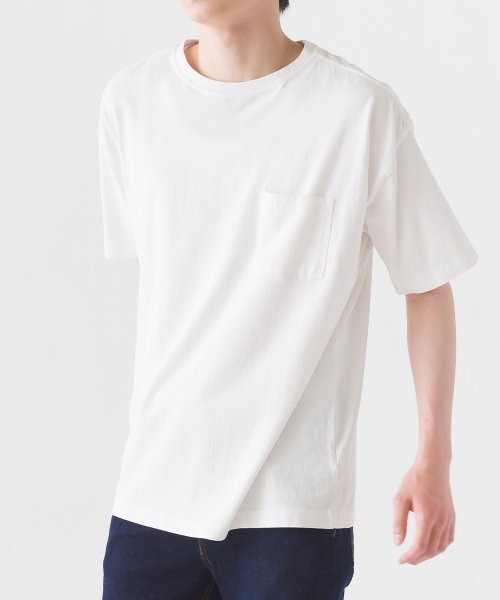 OMNES(オムネス)/【OMNES】ユニセックス 製品洗い ポケット付無地半袖Tシャツ/img04