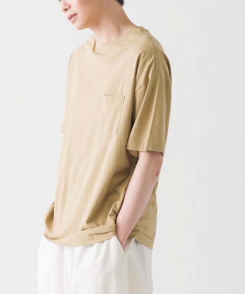 OMNES(オムネス)/【OMNES】ユニセックス 製品洗い ポケット付無地半袖Tシャツ/img20