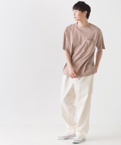 OMNES(オムネス)/【OMNES】ユニセックス 製品洗い ポケット付無地半袖Tシャツ/img26