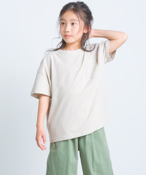 OMNES(オムネス)/【OMNES】キッズ 製品洗いコットンビッグ半袖Tシャツ/img15