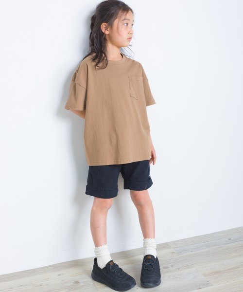 OMNES(オムネス)/【OMNES】キッズ 製品洗いコットンビッグ半袖Tシャツ/img19