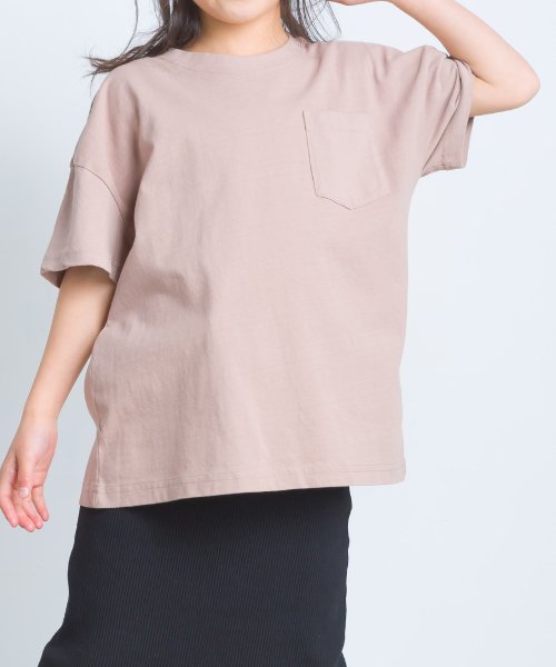 OMNES(オムネス)/【OMNES】キッズ 製品洗いコットンビッグ半袖Tシャツ/img35