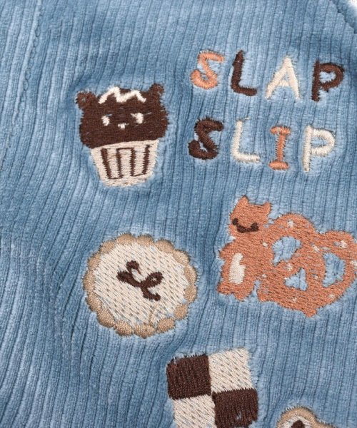 SLAP SLIP BABY(スラップスリップベビー)/クッキー くま 刺繍 サロペット ドッキング ロンパース ベビー (60~80c/img08