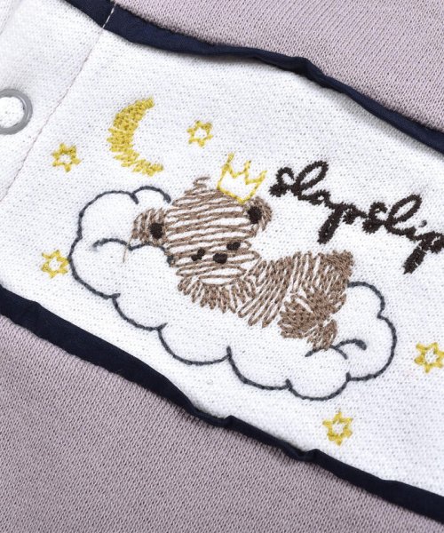 SLAP SLIP BABY(スラップスリップベビー)/ぐっすり おやすみ くま 刺繍 襟付き ロンパース ベビー (60~80cm)/img14
