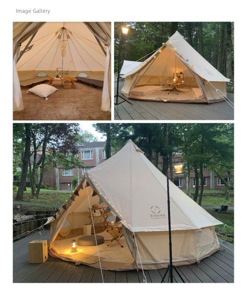 【Smore /Bello 300】 ベル型テント テント ベル型 収納バッグ付き ポリコットン ファミリーテント 3～4人用 キャンプ テント おしゃれ 撥 テント ポリコットン