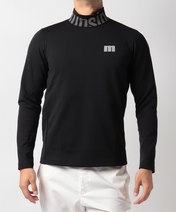 ENVOY/エンボイ』吸汗ストレッチ保温タックリバーシブル衿ロゴ