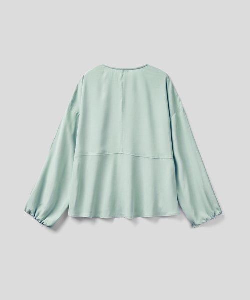 BENETTON (women)(ベネトン（レディース）)/オープンフロントクルーネックペプラムブラウス・シャツ/img31