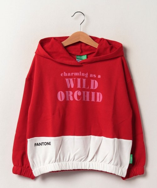 BENETTON (UNITED COLORS OF BENETTON GIRLS)(ユナイテッド　カラーズ　オブ　ベネトン　ガールズ)/キッズオーバーサイズカラーブロックコットンスウェットフードパーカーG/img14