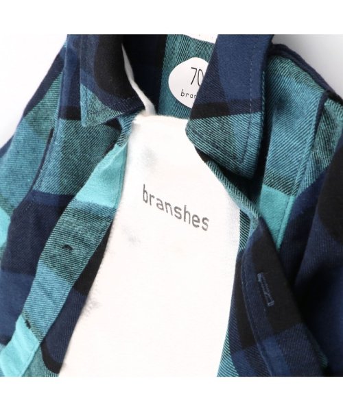 BRANSHES(ブランシェス)/【ペア】チェックシャツ重ね着風長袖カバーオール/img04