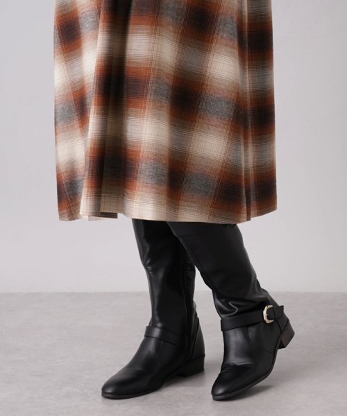 オンブレチェックシャツワンピース 