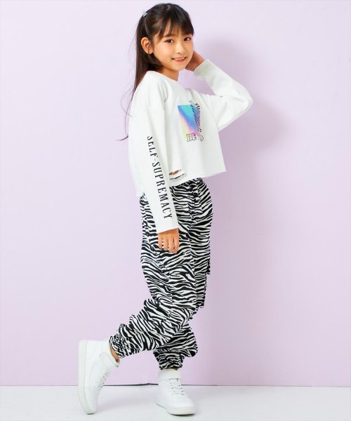 ANAP KIDS(アナップキッズ)/裾ダメージフォトプリント裏毛トップス/img05