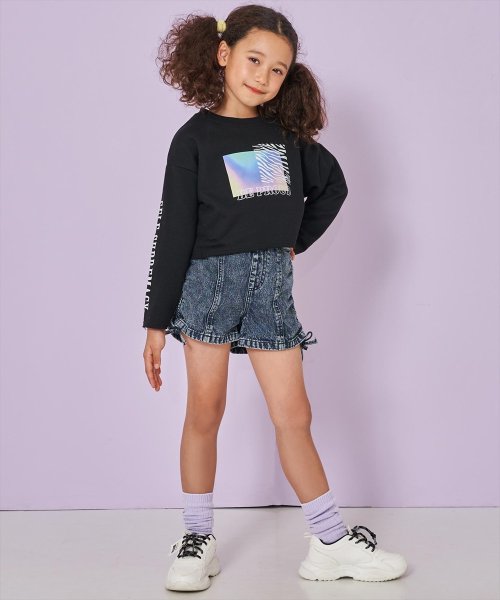 ANAP KIDS(アナップキッズ)/裾ダメージフォトプリント裏毛トップス/img06