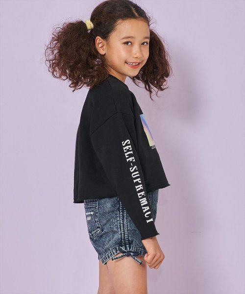 ANAP KIDS(アナップキッズ)/裾ダメージフォトプリント裏毛トップス/img07