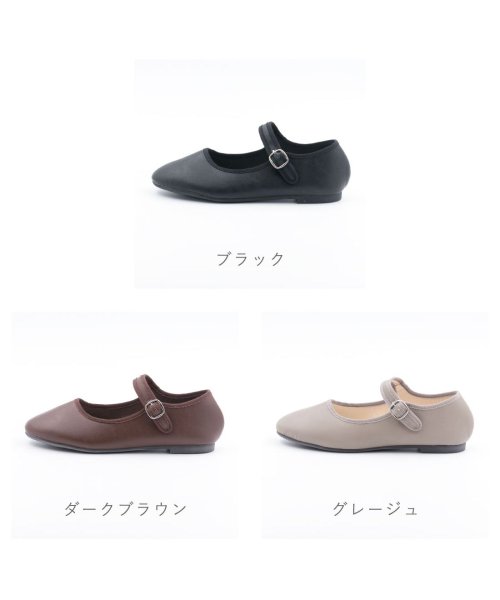 FOOT PLACE(フットプレイス)/LENA レディース フラットシューズ ラウンドトゥ ストラップ/img01