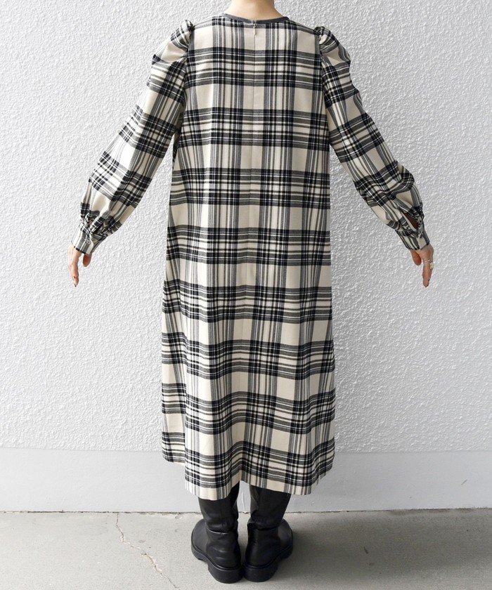 ワンピース SHIPS any:〈ウォッシャブル〉チェック パイピング