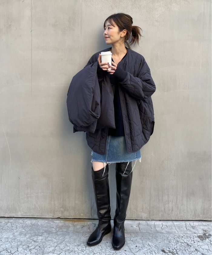 HAKUU/ハクウ】 別注 QUILT JK WITH DOWN HOOD ブルゾン(505001558