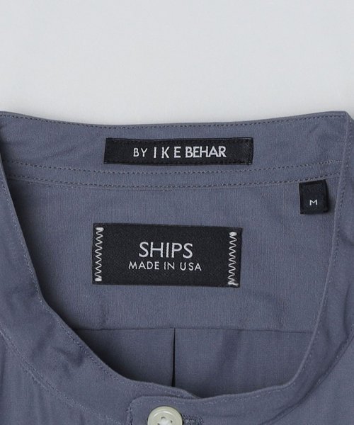 SHIPS MEN(シップス　メン)/【SHIPS別注】IKE BEHAR: スーピマコットン ウェザークロス バンドカラーシャツ/img20