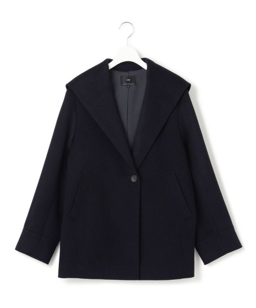 【CLASSY.1月号掲載】ウールカシミヤビーバー フード付き ショートコート ウールカシミヤビーバー コート 品番