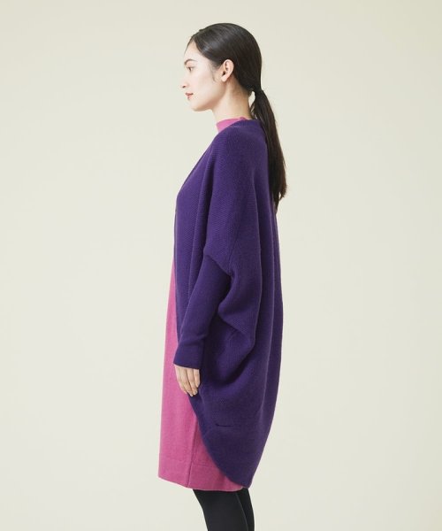 ウールカシミヤコクーンカーディガン 