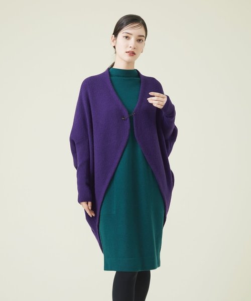 ウールカシミヤコクーンカーディガン 