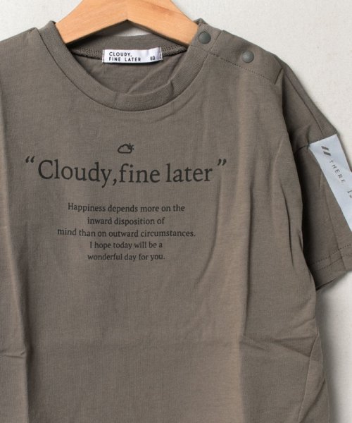 cloudy fine later(クラウディファインレイター)/反射プリント7分丈Tシャツ/img02