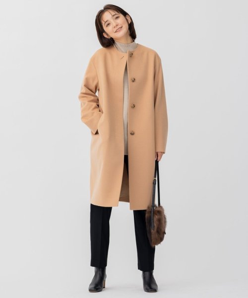 ウールカシミヤビーバー ノーカラー コート ウールカシミヤビーバー 品番 コート