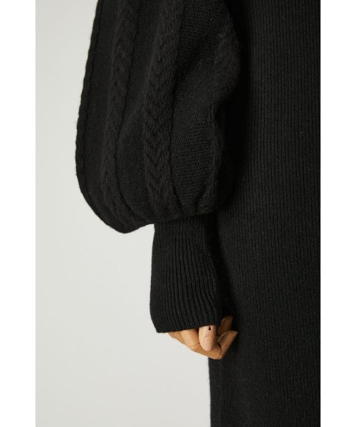 RIM.ARK(リムアーク)/Big puff sleeve knit OP/img06