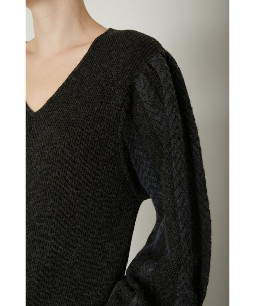 RIM.ARK(リムアーク)/Big puff sleeve knit OP/img15
